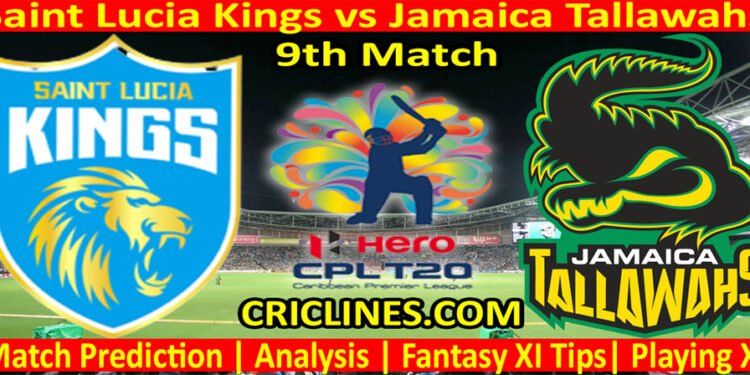 Today Match Prediction-Saint Lucia Kings vs Jamaica Tallawahs-CPL T20 2022-9th Match-Who Will Win