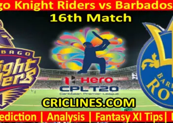 Today Match Prediction-Trinbago Knight Riders vs Barbados Royals-CPL T20 2022-16th Match-Who Will Win