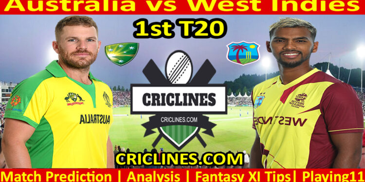 Today Match Prediction-AUS vs WI-1st T20 2022-Who Will Win