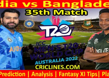 Today Match Prediction-IND vs BAN-ICC T20 World Cup 2022-Dream11-35th Match-Who Will Win