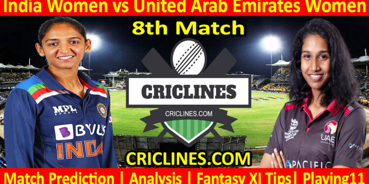 Today Match Prediction-INDW vs UAEW-Womens Asia Cup-2022-8th Match-Who Will Win