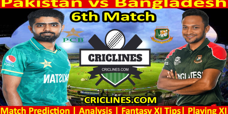 Today Match Prediction-PAK vs BAN-6th T20-Pakistan T20I Tri-Series 2022-Who Will Win Today