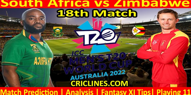 Today Match Prediction-SA vs ZIM-ICC T20 World Cup 2022-Dream11-18th Match-Who Will Win