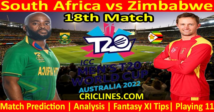 Today Match Prediction-SA vs ZIM-ICC T20 World Cup 2022-Dream11-18th Match-Who Will Win