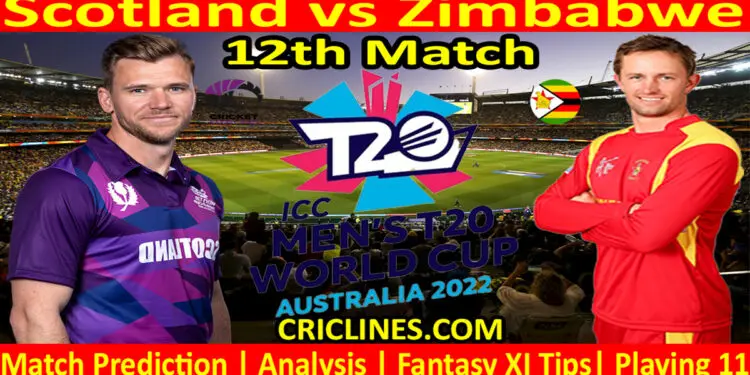 Today Match Prediction-SCO vs ZIM-ICC T20 World Cup 2022-12th Match-Who Will Win