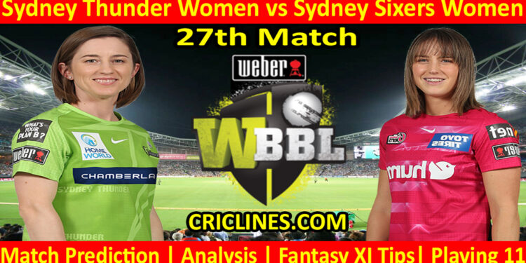 Today Match Prediction-SYTW vs SYSW-WBBL T20 2022-27th Match-Who Will Win