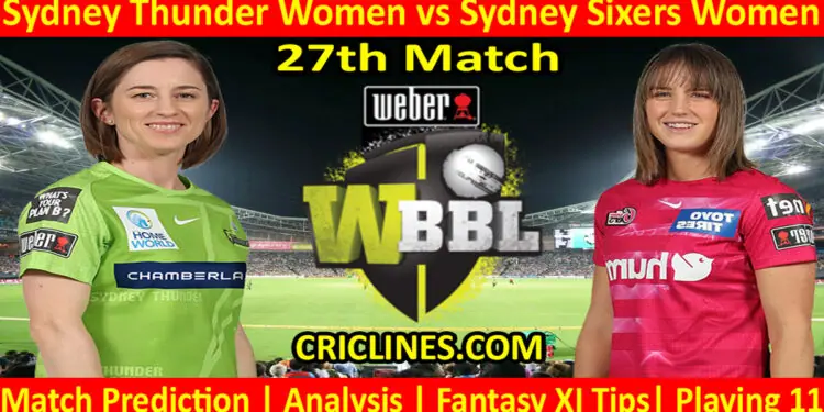 Today Match Prediction-SYTW vs SYSW-WBBL T20 2022-27th Match-Who Will Win