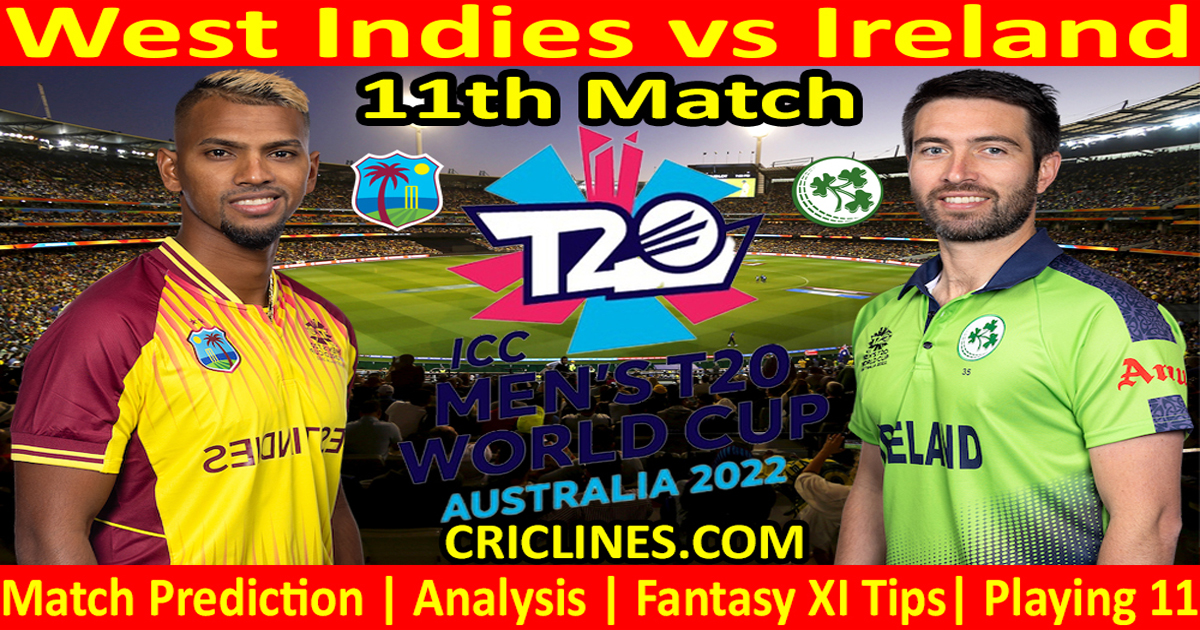 At the moment Match PredictionWI vs IREICC T20 World Cup 2022