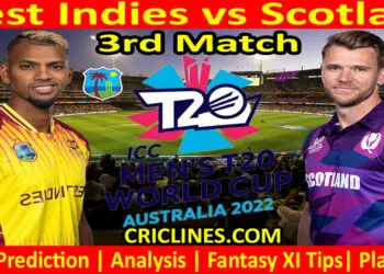 Today Match Prediction-WI vs SCO-ICC T20 World Cup 2022-3rd Match-Who Will Win