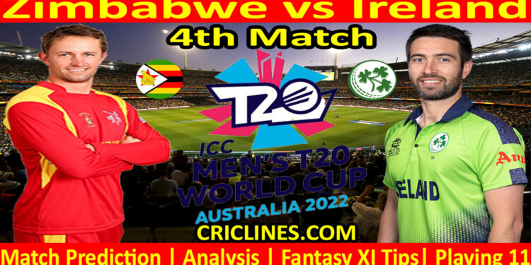 Today Match Prediction-ZIM vs IRE-ICC T20 World Cup 2022-4th Match-Who Will Win