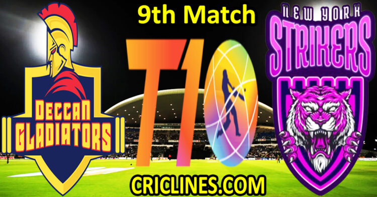 Today Match Prediction-Deccan Gladiators vs New York Strikers-Dream11-Abu Dhabi T10 League-2022-9th Match-Who Will Win