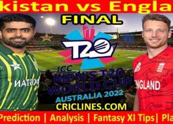 Today Match Prediction-PAK vs ENG-Dream11-ICC T20 World Cup 2022-Final Match-Who Will Win
