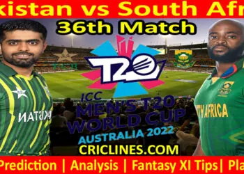 Today Match Prediction-PAK vs SA-Dream11-ICC T20 World Cup 2022-36th Match-Who Will Win
