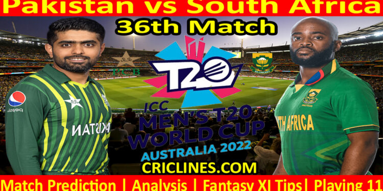 Today Match Prediction-PAK vs SA-Dream11-ICC T20 World Cup 2022-36th Match-Who Will Win