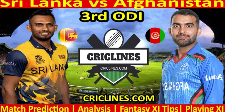 Today Match Prediction-SL vs AFG-Dream11-3rd ODI-2022-Who Will Win