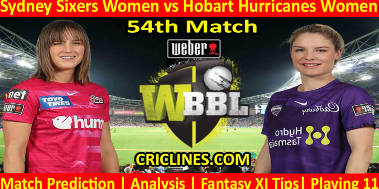 Today Match Prediction-SYSW vs HBHW-WBBL T20 2022-54th Match-Who Will Win