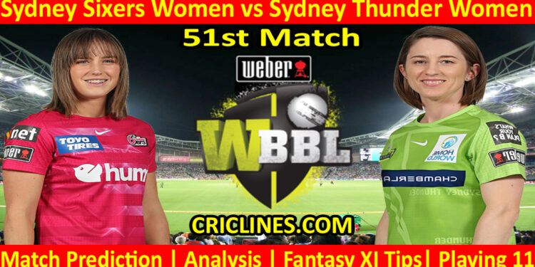 Today Match Prediction-SYSW vs SYTW-WBBL T20 2022-51st Match-Who Will Win