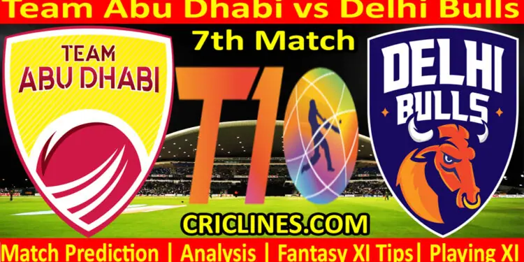 Today Match Prediction-TAB vs DB-Dream11-Abu Dhabi T10 League-2022-7th Match-Who Will Win