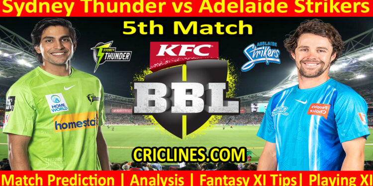 SYT vs ADS-Today Match Prediction-Dream11-BBL T20 2022-23-5th Match-Who Will Win