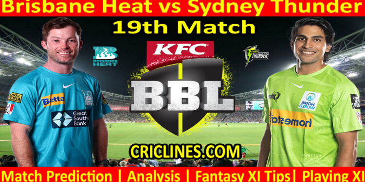 Today Match Prediction-BH vs SYT-Dream11-BBL T20 2022-23-19th Match-Who Will Win