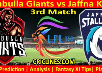 Today Match Prediction-DG vs JK-Dream11-LPL T20 2022-3rd Match-Who Will Win