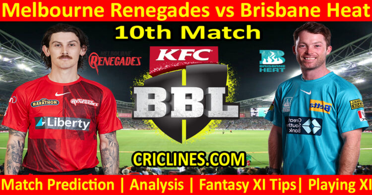 Today Match Prediction-MLR vs BH-Dream11-BBL T20 2022-23-10th Match-Who Will Win