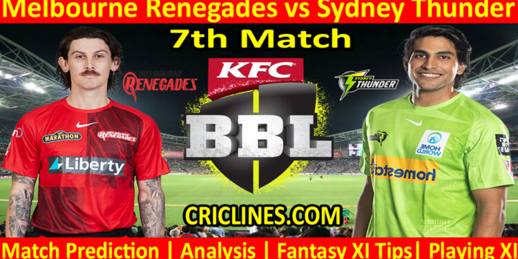Today Match Prediction-MLR vs SYT-Dream11-BBL T20 2022-23-7th Match-Who Will Win