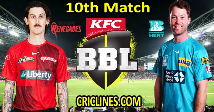 Today Match Prediction-Melbourne Renegades vs Brisbane Heat-Dream11-BBL T20 2022-23-10th Match-Who Will Win