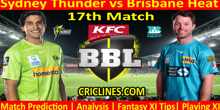 Today Match Prediction-SYT vs BH-Dream11-BBL T20 2022-23-17th Match-Who Will Win