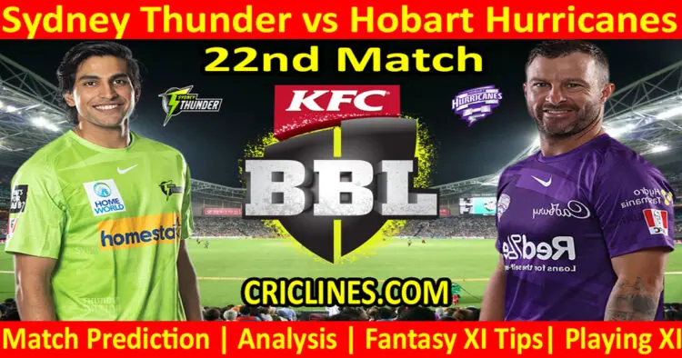 Today Match Prediction-SYT vs HBH-Dream11-BBL T20 2022-23-22nd Match-Who Will Win
