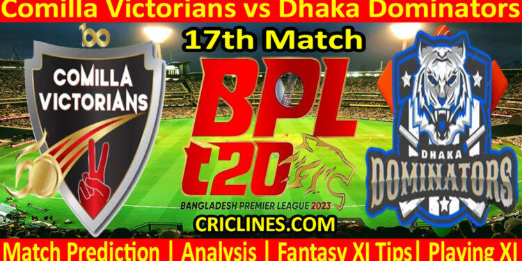Today Match Prediction-CV vs DD-Dream11-BPL T20-2023-17th Match-Who Will Win