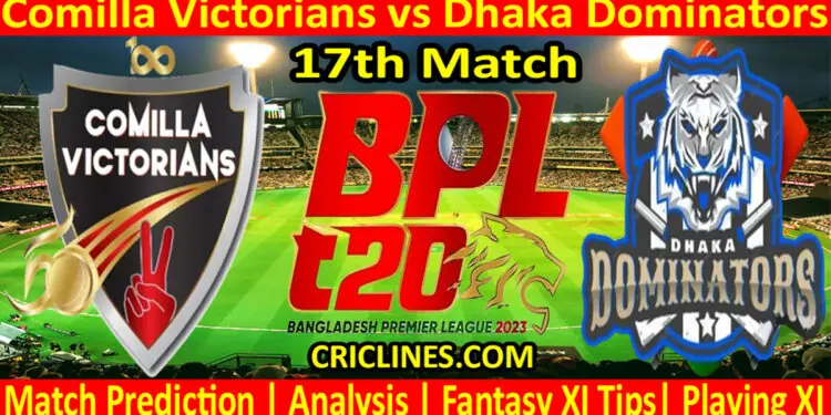 Today Match Prediction-CV vs DD-Dream11-BPL T20-2023-17th Match-Who Will Win