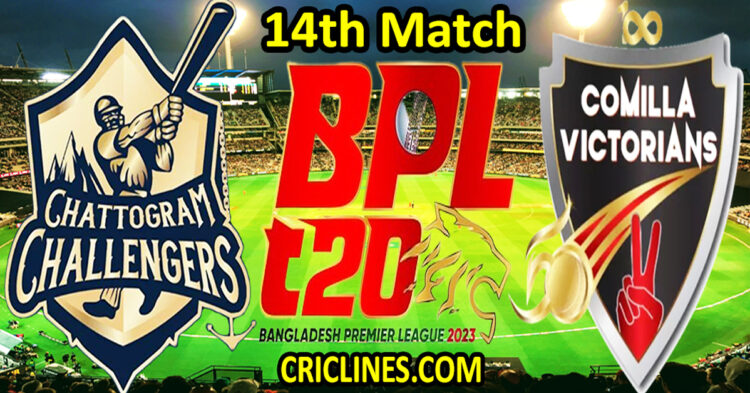 Today Match Prediction-Chattogram Challengers vs Comilla Victorians-Dream11-BPL T20-2023-14th Match-Who Will Win