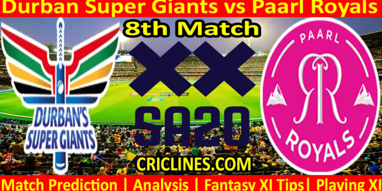 Today Match Prediction-DSG vs PR-SA20 T20 2023-Dream11-8th Match-Who Will Win