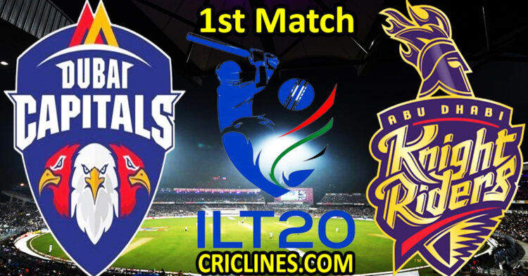 Today Match Prediction-Dubai Capitals vs Abu Dhabi Knight Riders-IL T20 2023-1st Match-Who Will Win