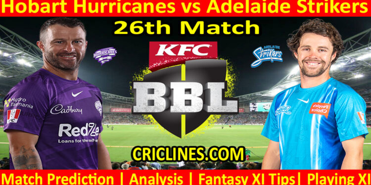 Today Match Prediction-HBH vs ADS-Dream11-BBL T20 2022-23-26th Match-Who Will Win