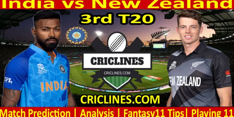 Today Match Prediction-IND vs NZ-Dream11-3rd T20-2023-Who Will Win