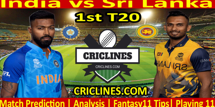 Today Match Prediction-IND vs SL-Dream11-1st T20-2023-Who Will Win