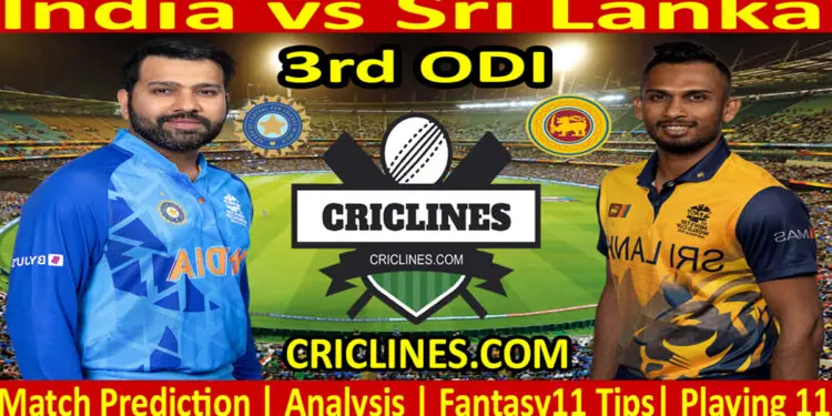 Today Match Prediction-IND vs SL-Dream11-3rd ODI-2023-Who Will Win