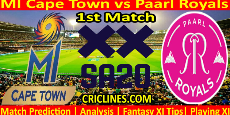 Today Match Prediction-MICT vs PR-SA20 T20 2023-Dream11-1st Match-Who Will Win