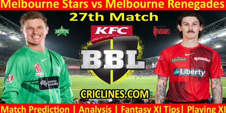 Today Match Prediction-MLS vs MLR-Dream11-BBL T20 2022-23-27th Match-Who Will Win