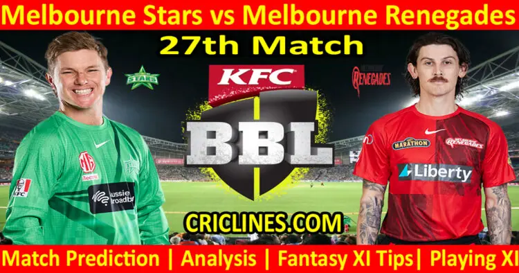 Today Match Prediction-MLS vs MLR-Dream11-BBL T20 2022-23-27th Match-Who Will Win