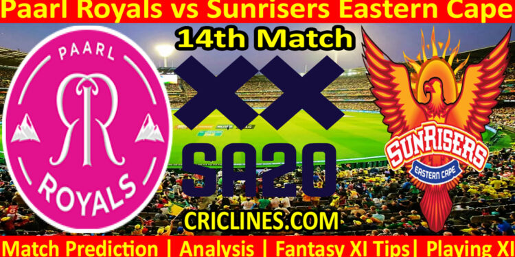 Today Match Prediction-PR vs SEC-SA20 T20 2023-Dream11-14th Match-Who Will Win