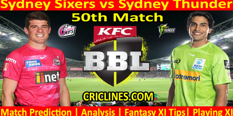 Today Match Prediction-SYS vs SYT-Dream11-BBL T20 2022-23-50th Match-Who Will Win