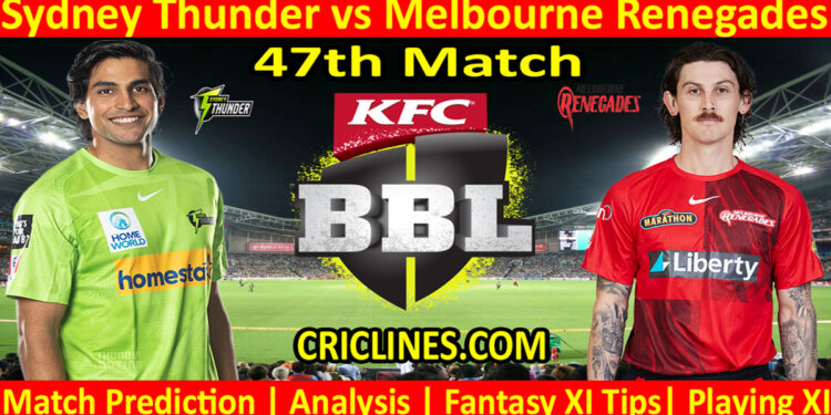 Today Match Prediction-SYT vs MLR-Dream11-BBL T20 2022-23-47th Match-Who Will Win