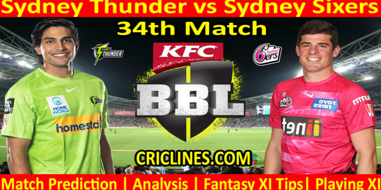Today Match Prediction-SYT vs SYS-Dream11-BBL T20 2022-23-34th Match-Who Will Win