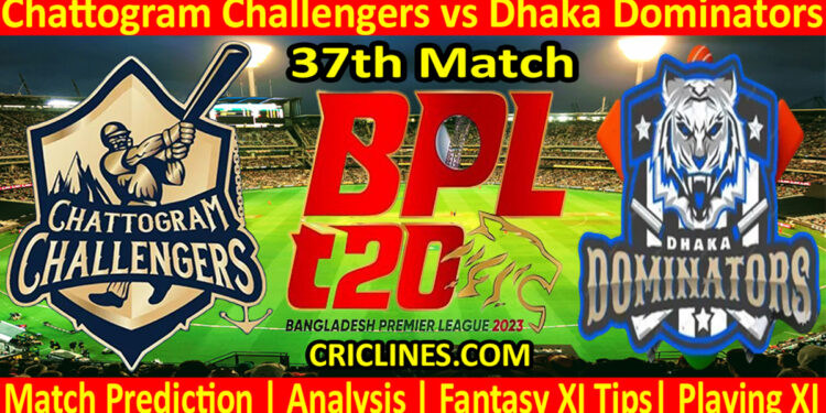 Today Match Prediction-CCH vs DD-Dream11-BPL T20-2023-37th Match-Who Will Win