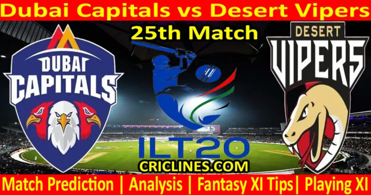Today Match Prediction-DC vs DV-IL T20 2023-25th Match-Who Will Win