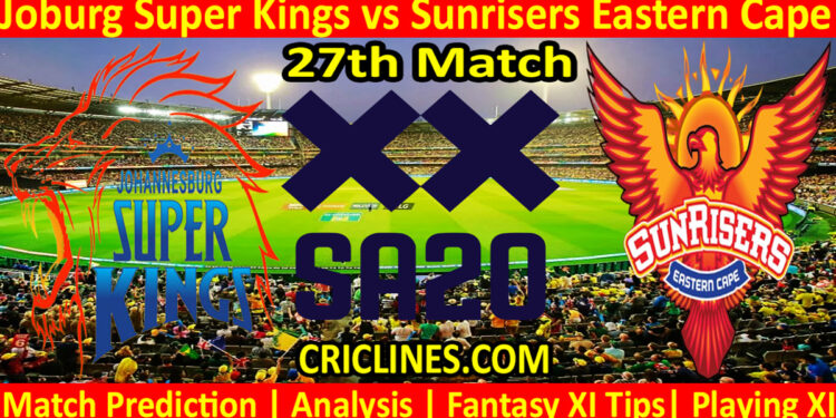 Today Match Prediction-JSK vs SEC-SA20 T20 2023-Dream11-27th Match-Who Will Win