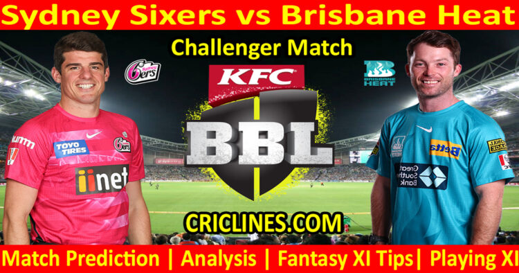 Today Match Prediction Sys Vs Bh Dream11 Bbl T20 2022 23 Challenger
